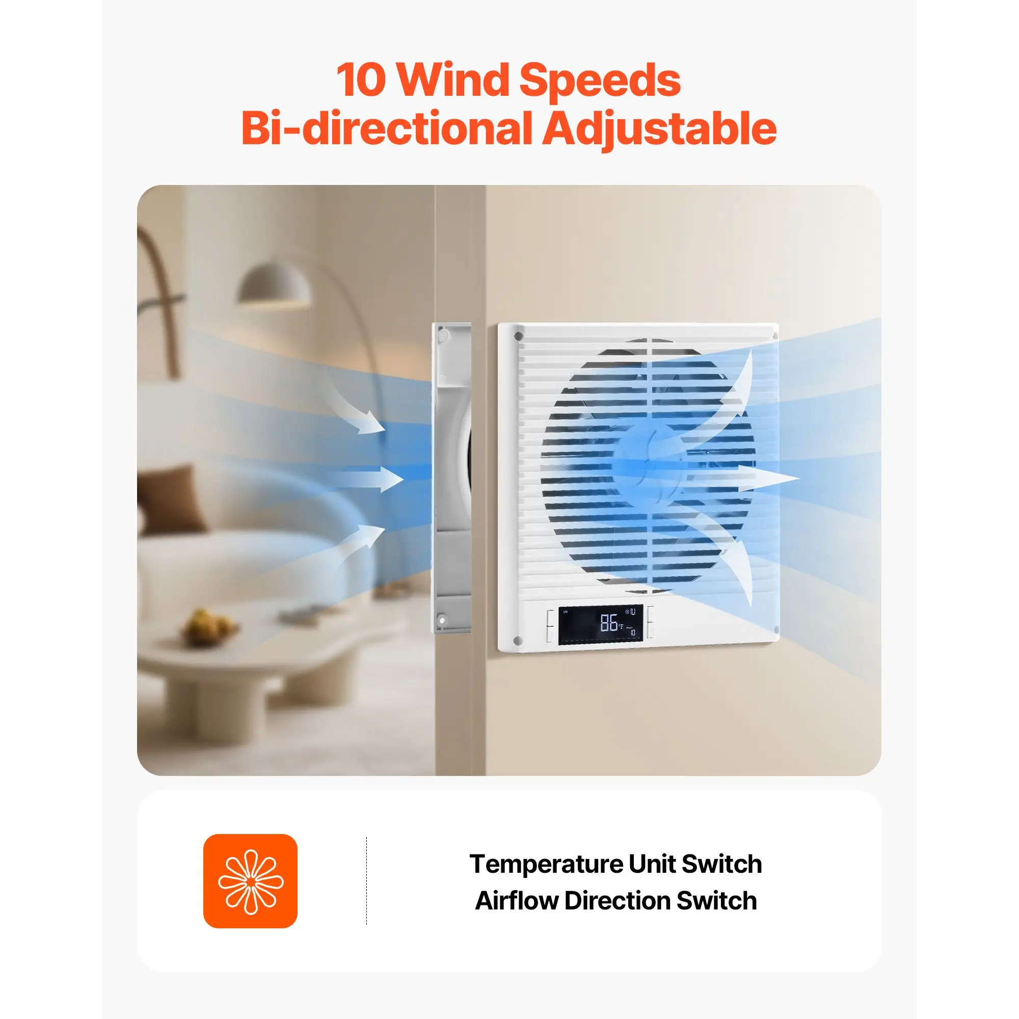Wall Fan, 2-in-1, 305, CFM - detail 6
