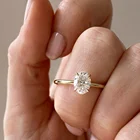 Ring White Gold Goldrings 5ct Custom Moissanite Diamond Engagement Ring 14k White Gold Oval Cut Wedding