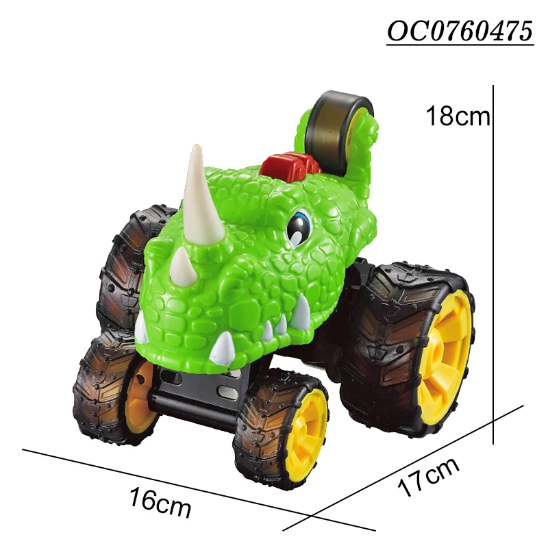 360 Degree rotation remote control rc children stunt dinosaur car toys for boys