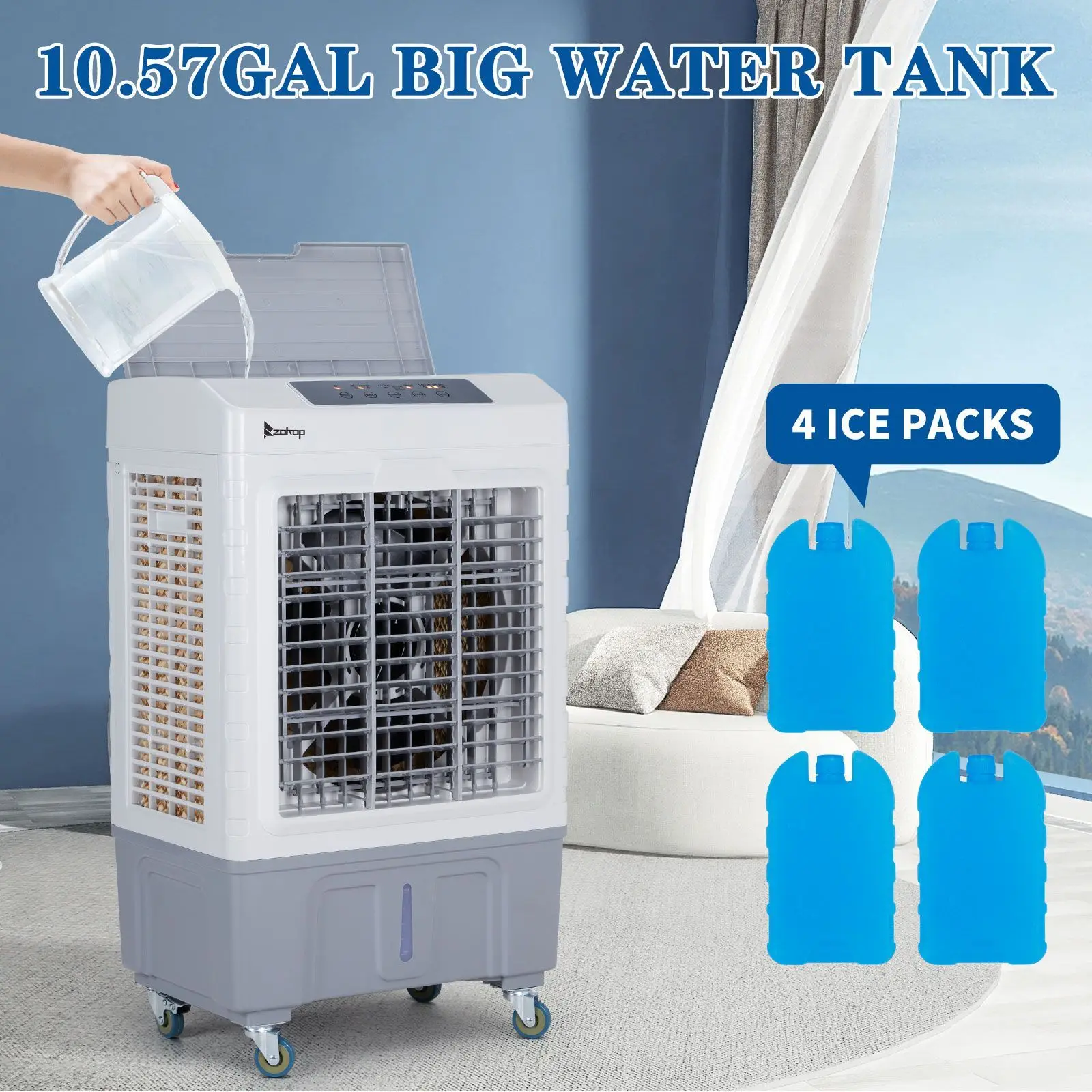 Evaporative Cooler, Portable, 2647, CFM, 75W - detail 6