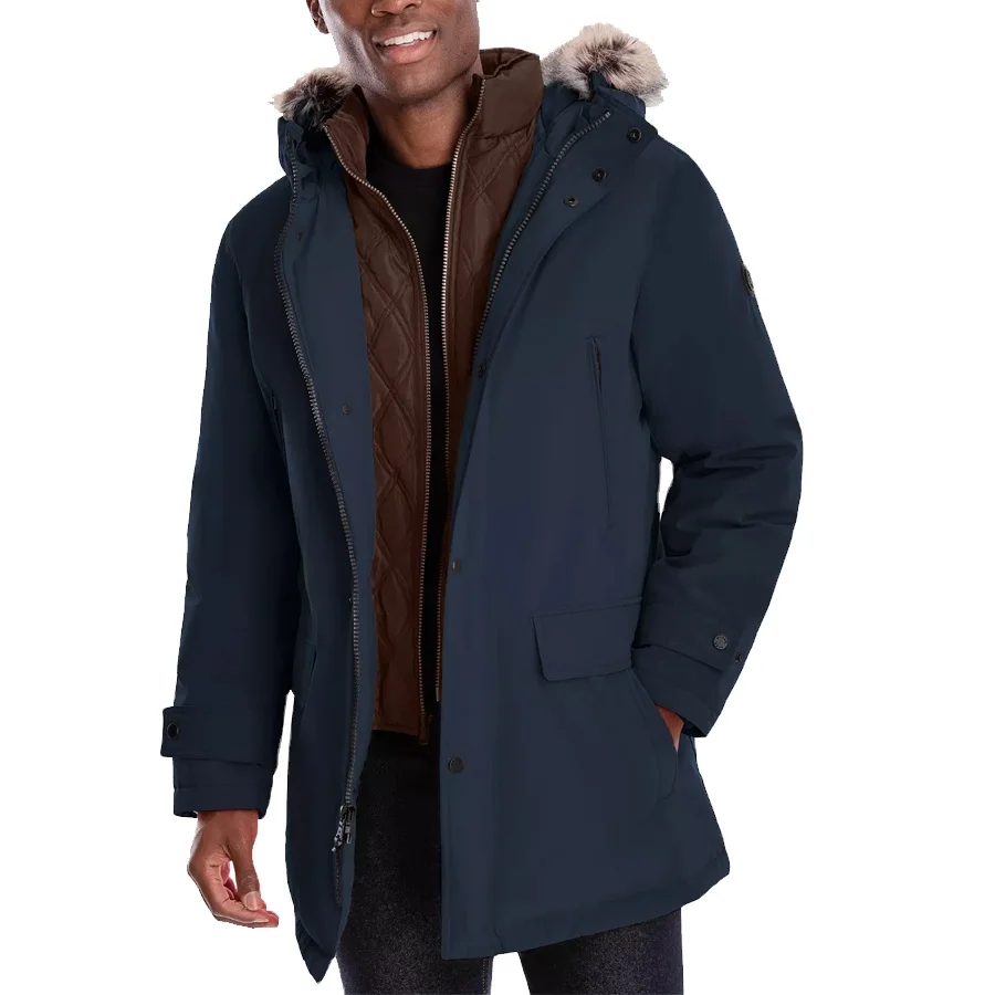 Latest 2023 Winter Arrival Men Custom Blue Colour Padded Overcoat Parka  Jacket With Faux Fur Hood For Sale Summer Jackets - Buy Wholesale Men Parka  Jackets Summer Jacket For Sale Customized Parka