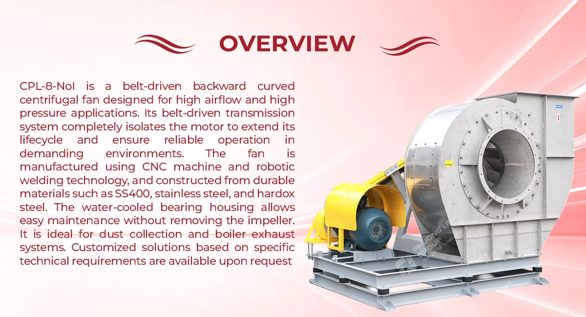 Centrifugal Fan, CPL-8-10I, 5.5-200kW, Stainless, Steel - detail 2
