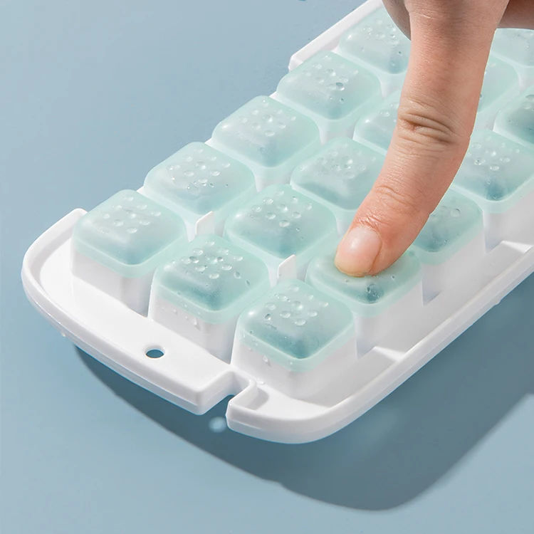 Online Newest Products  24 Cavity Household Silicone Ice TClean Silicone Ice Tray One-Click DemoldIce Cube Mold With Storage Box