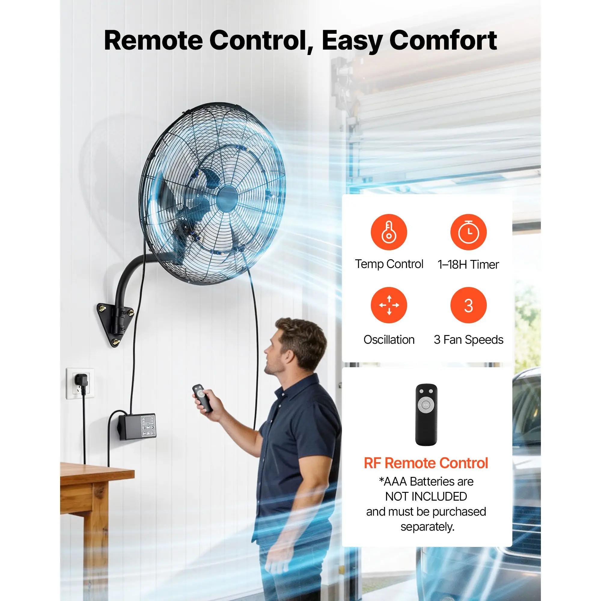 Wall-mounted Mist Fan, IP44, 18h - detail 10