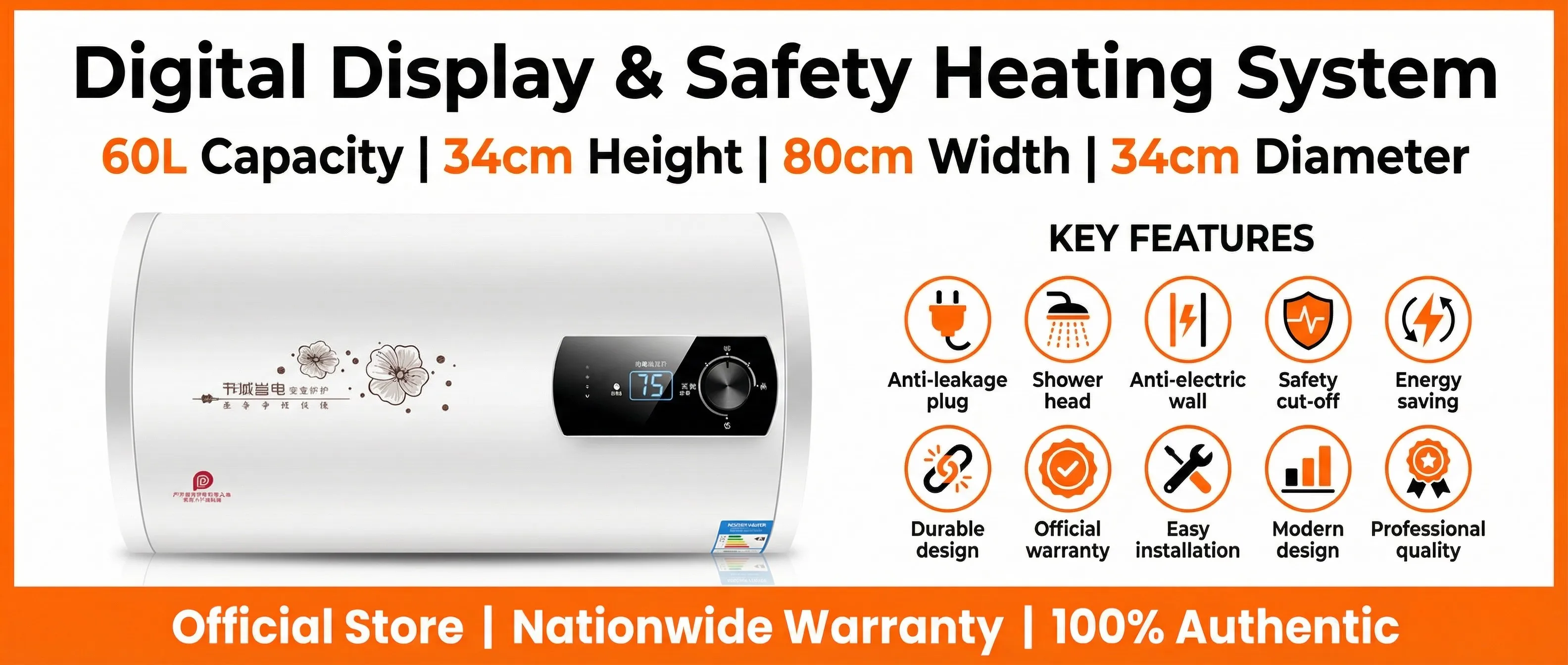 Electric Water Heater, 40L, 2000W - detail 12