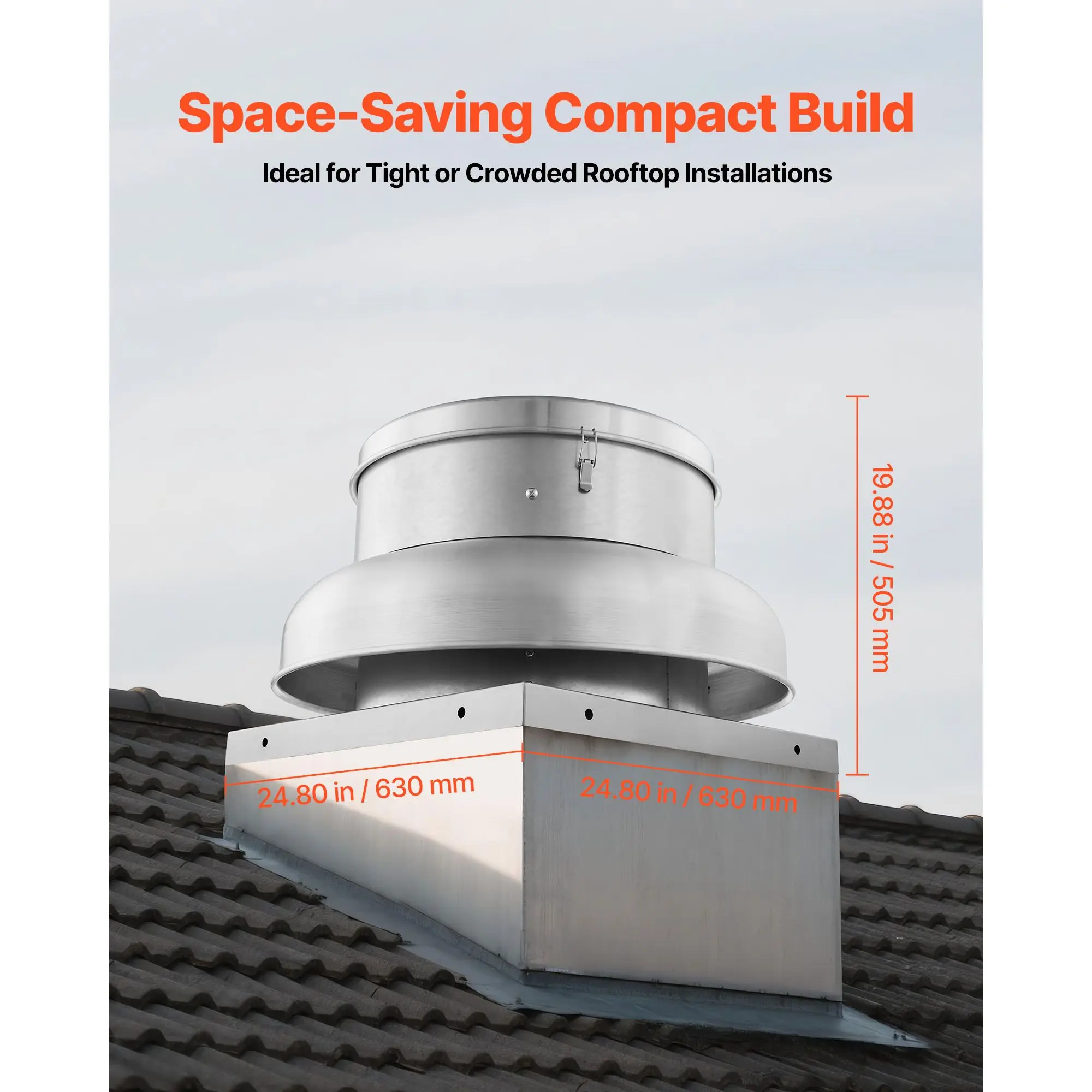 Alloy Roof Exhaust Fan, 24.8inch, Aluminum, 220v - detail 12