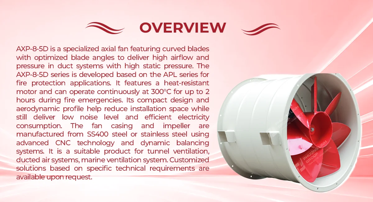Duct Axial Fan, 304, Steel, AXP-8-6.5D, 2500-100000m3/h - detail 2