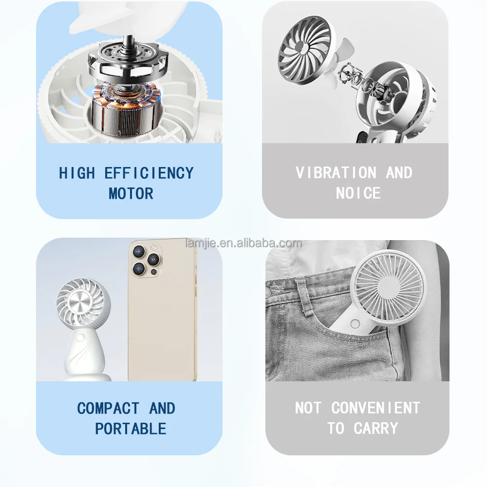 Magnetic Wearable Neck Fan, 3-Speed, 5 V, USB - detail 20