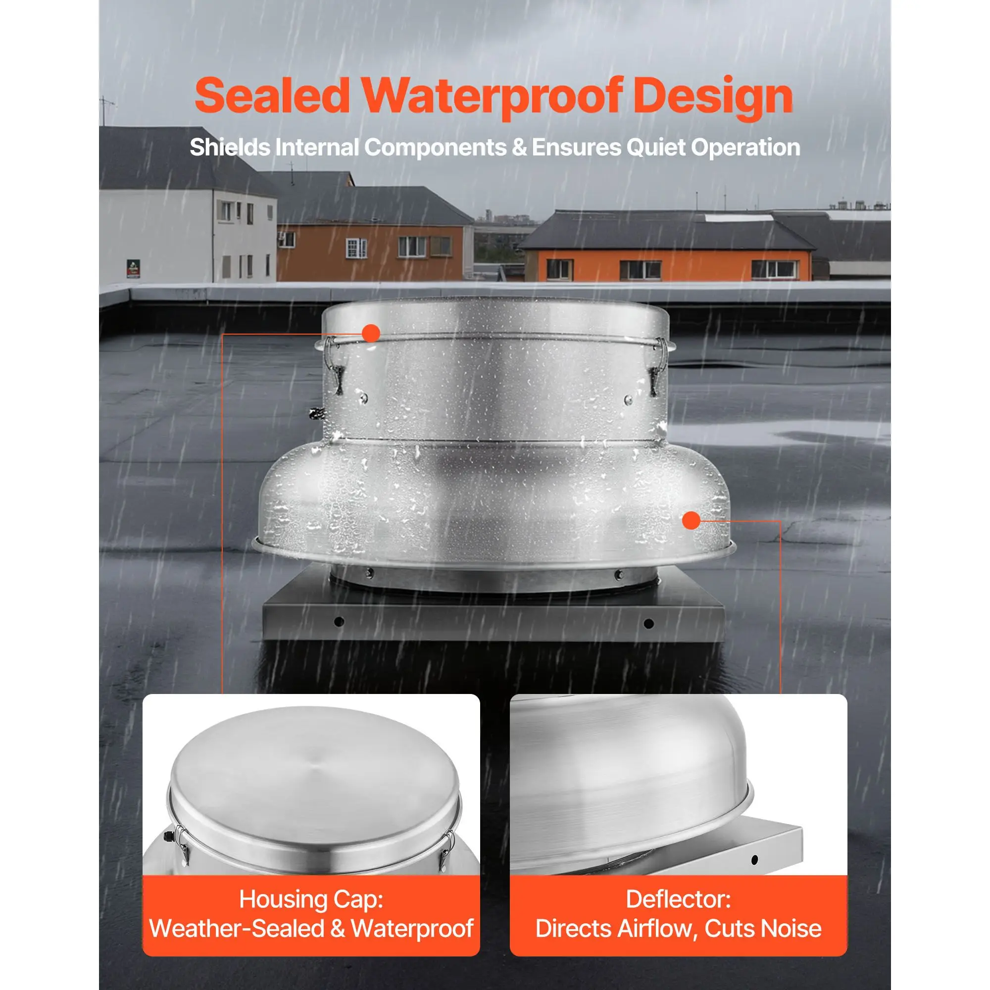 Alloy Roof Exhaust Fan, 24.8inch, Aluminum, 220v - detail 10