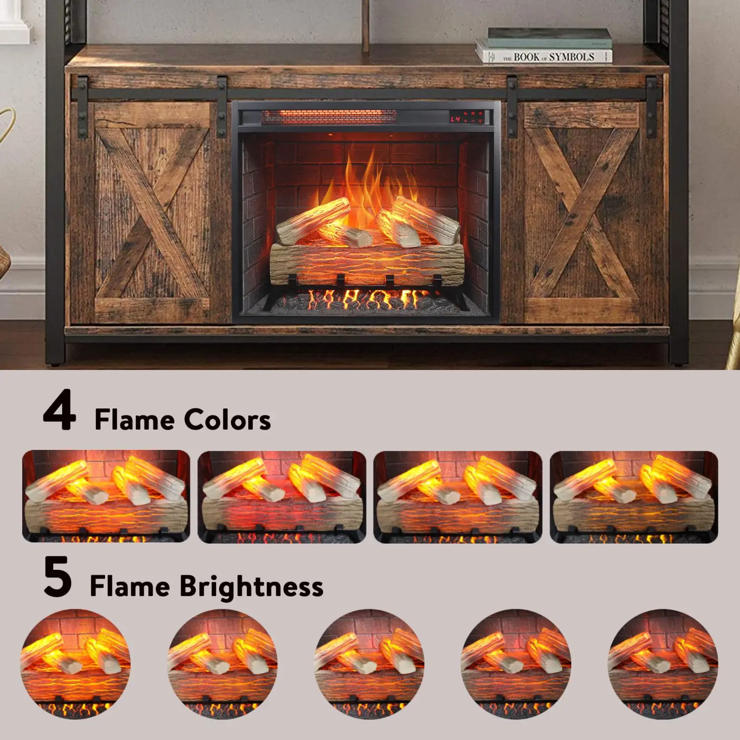 Electric Fireplace, D0100X327MT - detail 8