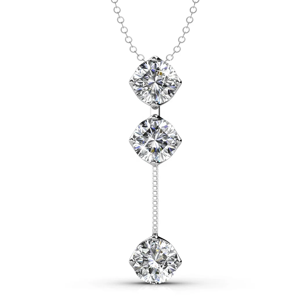 destiny diamond necklace with swarovski crystal