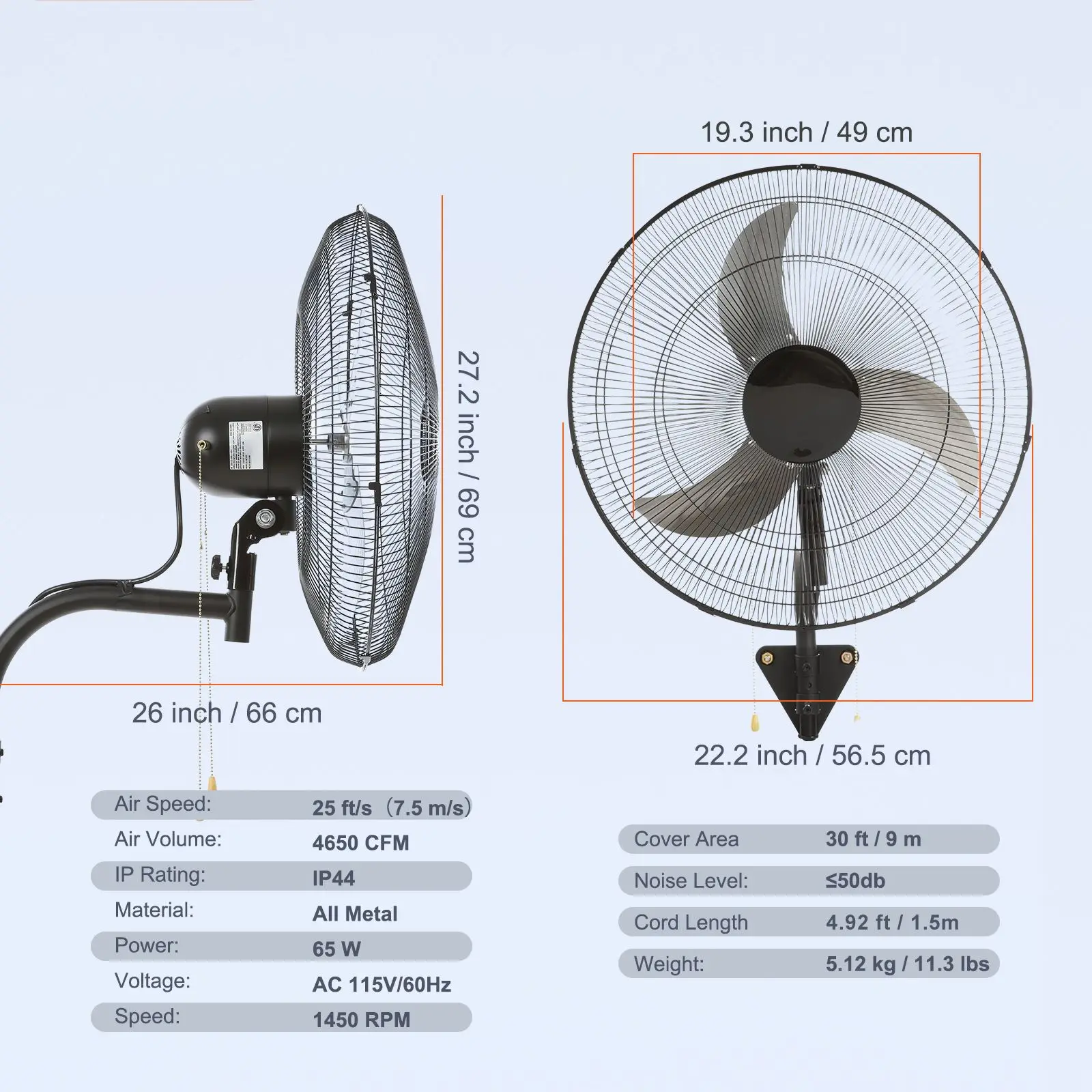 Wall Fan, 3-Speed, D0100HPFRT7 - detail 8