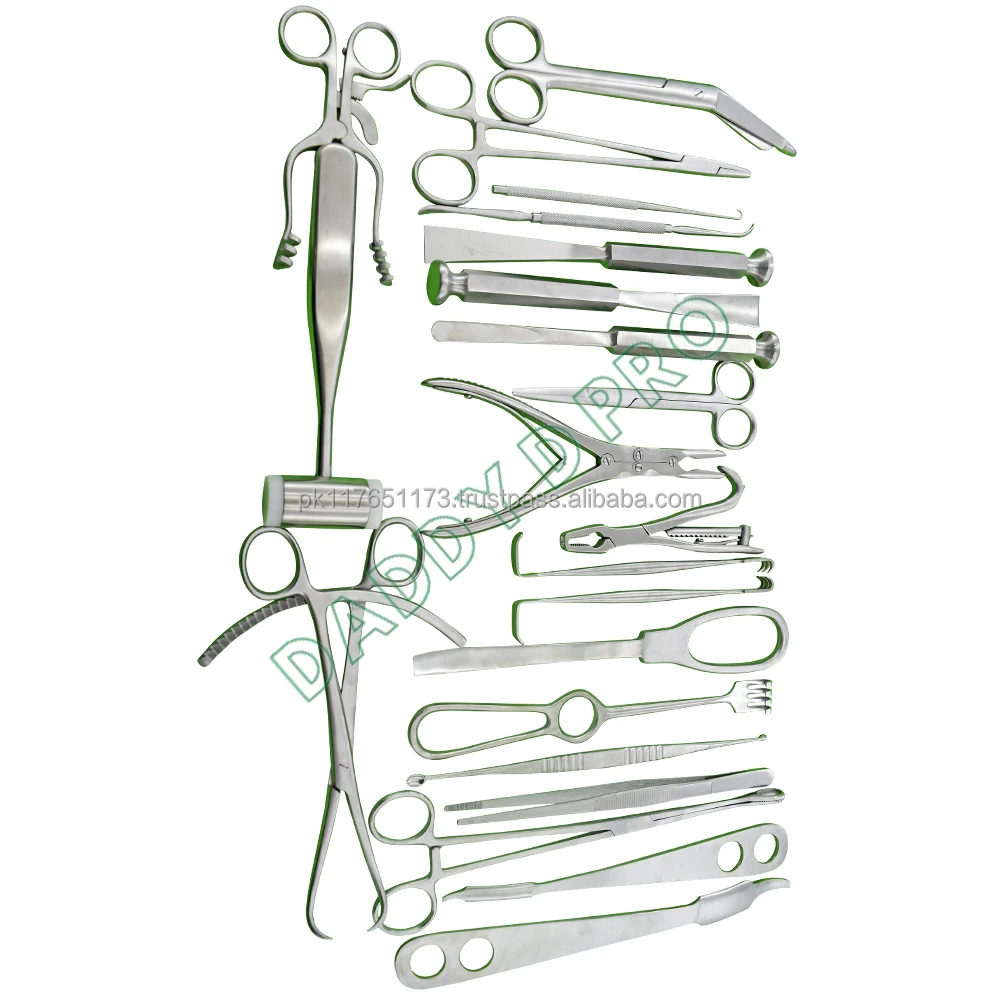 Basic Major Orthopedic Surgical Instruments Set 25 Pieces German