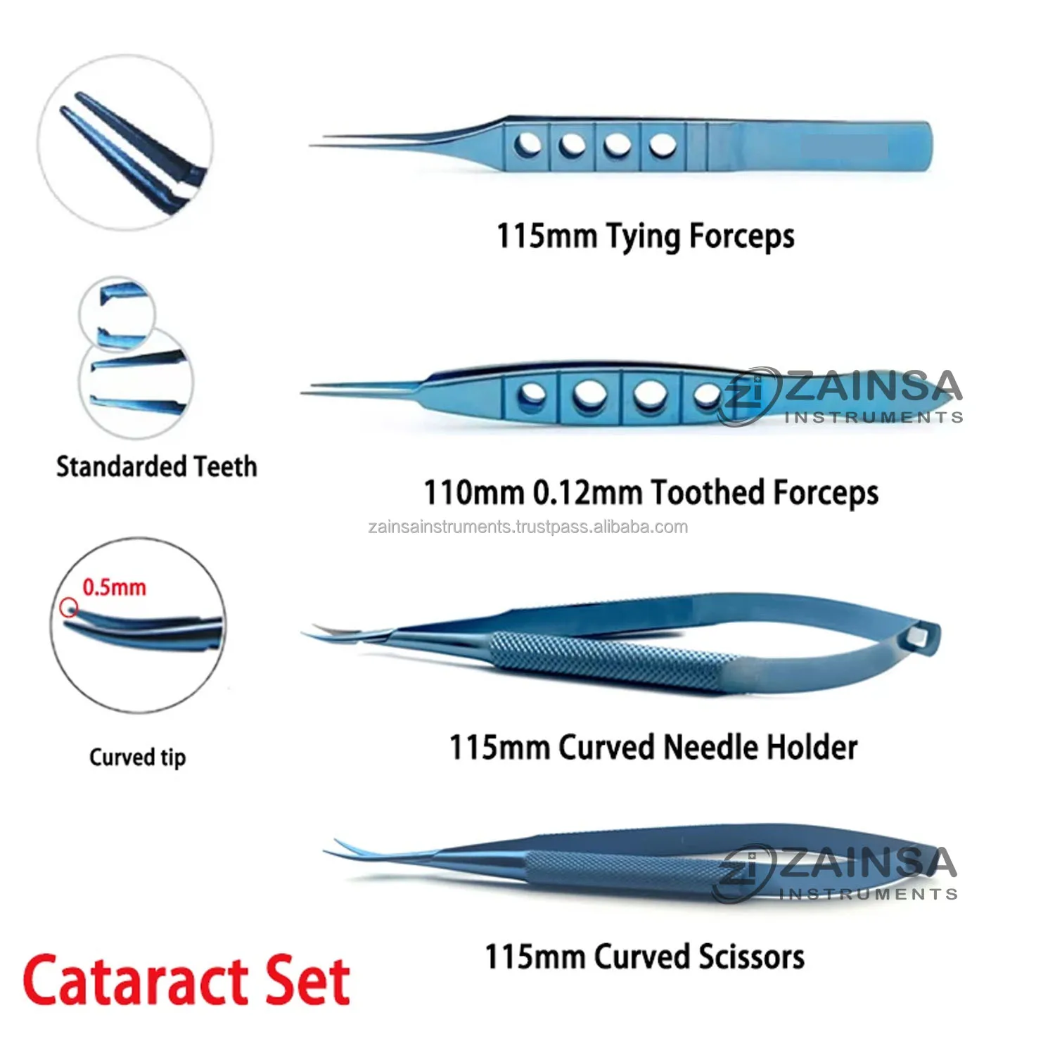 Microsurgical Instruments Ophthalmic Phaco Set Cataract Set Surgical