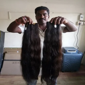 100% Virgin Brazilian hair Indian Temple Virgin Remy Hair 100%unprocessed Human Hair Extension