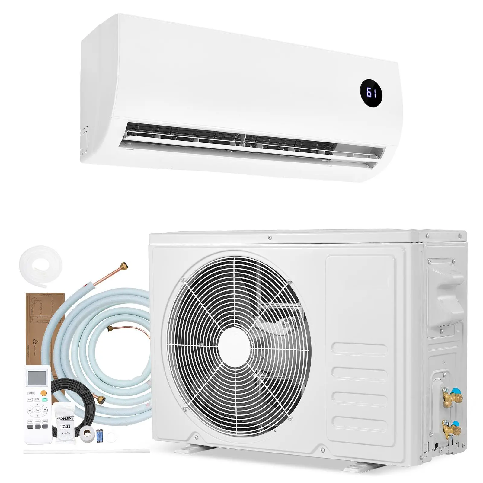 Split Air Conditioner, 9000, BTU, 115V, D01007HEX6J-Fast - detail 2