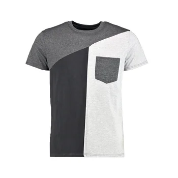 Man Wholesale tees High Quality Color Block Multicolor Short Sleeve Slim Fit Summer Sport T Shirt Men Custom Apparel Oversize