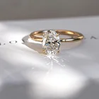 Ring White Gold Goldrings 5ct Custom Moissanite Diamond Engagement Ring 14k White Gold Oval Cut Wedding