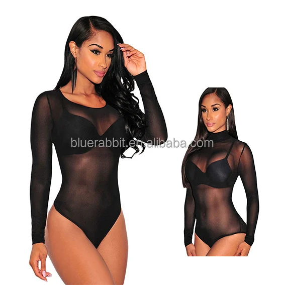 mesh bodysuit thong