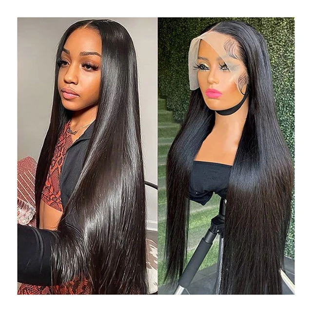 Straight Brazilian Full Frontal 13x6 HD Human Hair Lace Front Wig 250 Density Natural 30 32 34 36 38 40 50 Inch Human Hair Wigs