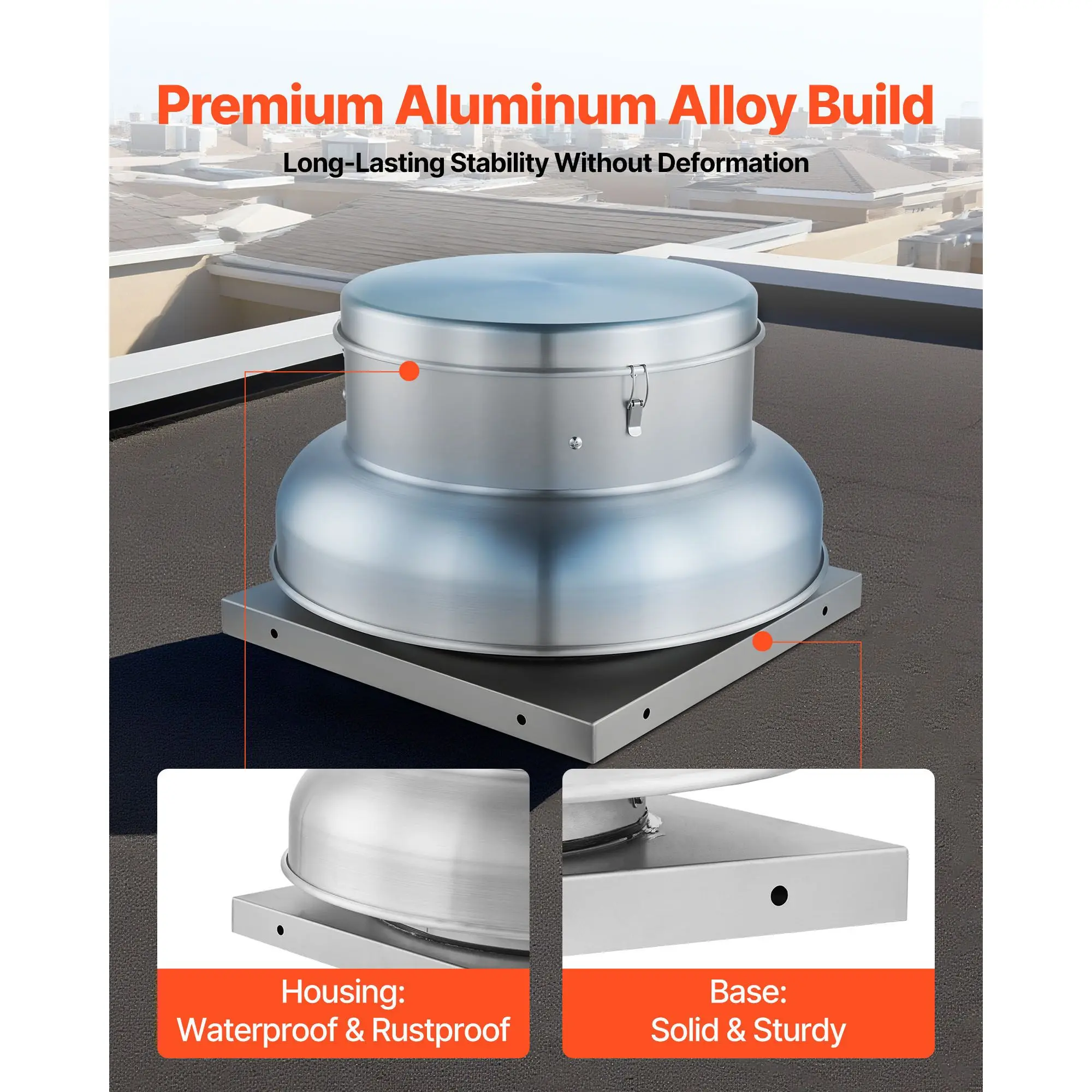 Alloy Roof Exhaust Fan, 24.8inch, Aluminum, 220v - detail 6