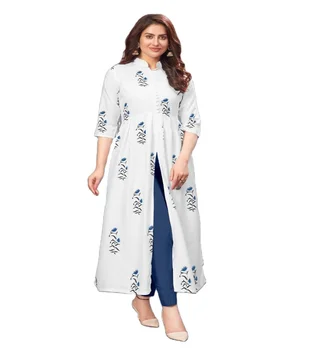 Kurtis Body Fit Indian Manufacturer in India for Women Indian Clothes Printed Crepe India & Pakistan Evergreen Kurta / Kurti