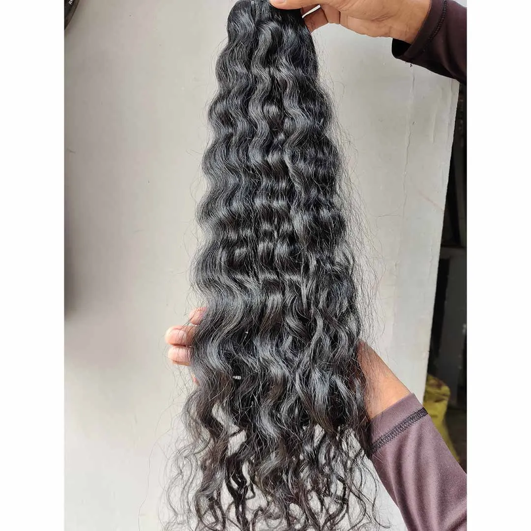 Raw Unprocessed Curly Indian Temple Hair 100% Natural Single Donor Hair  From South Indian Temples - Buy Raw Unprocessed Curly Indian Temple Hair  100% Natural Machine Weft Bundles Vendor Supplier Manufacturer,Natural  Indian