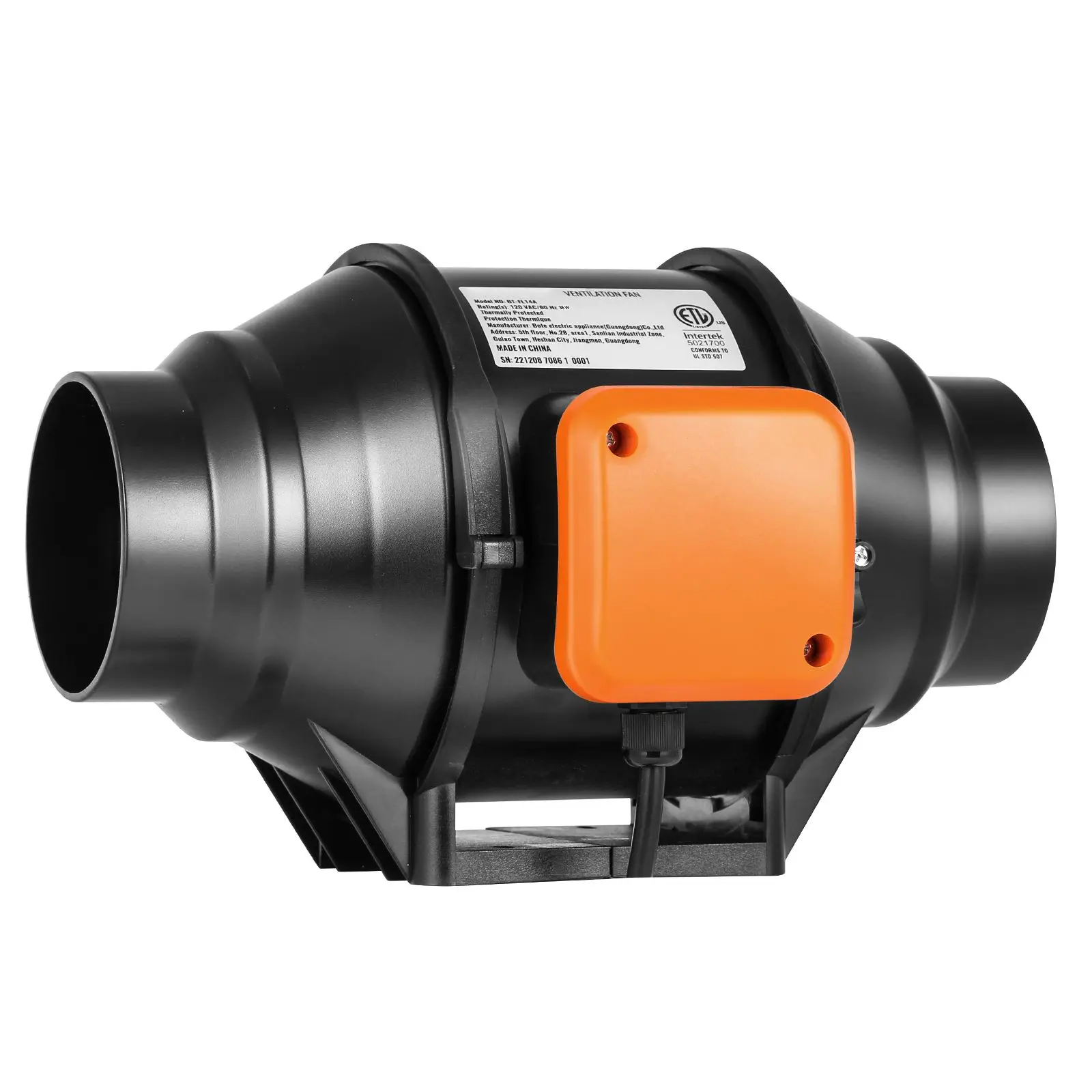 Inline Duct Acmotor, 4-Inch, 200, CFM, Axial - detail 4