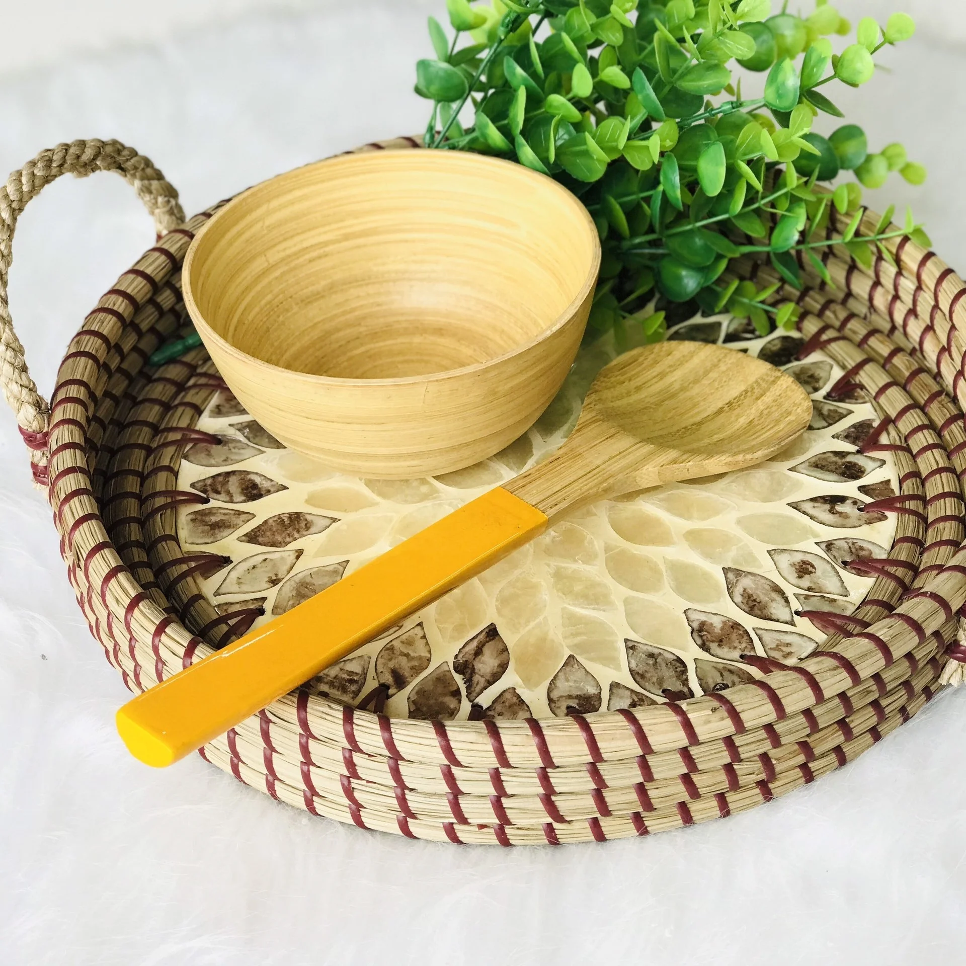 Wholesale Rattan Serving Tray Wicker Serving Tray Rattan Tray Handmade