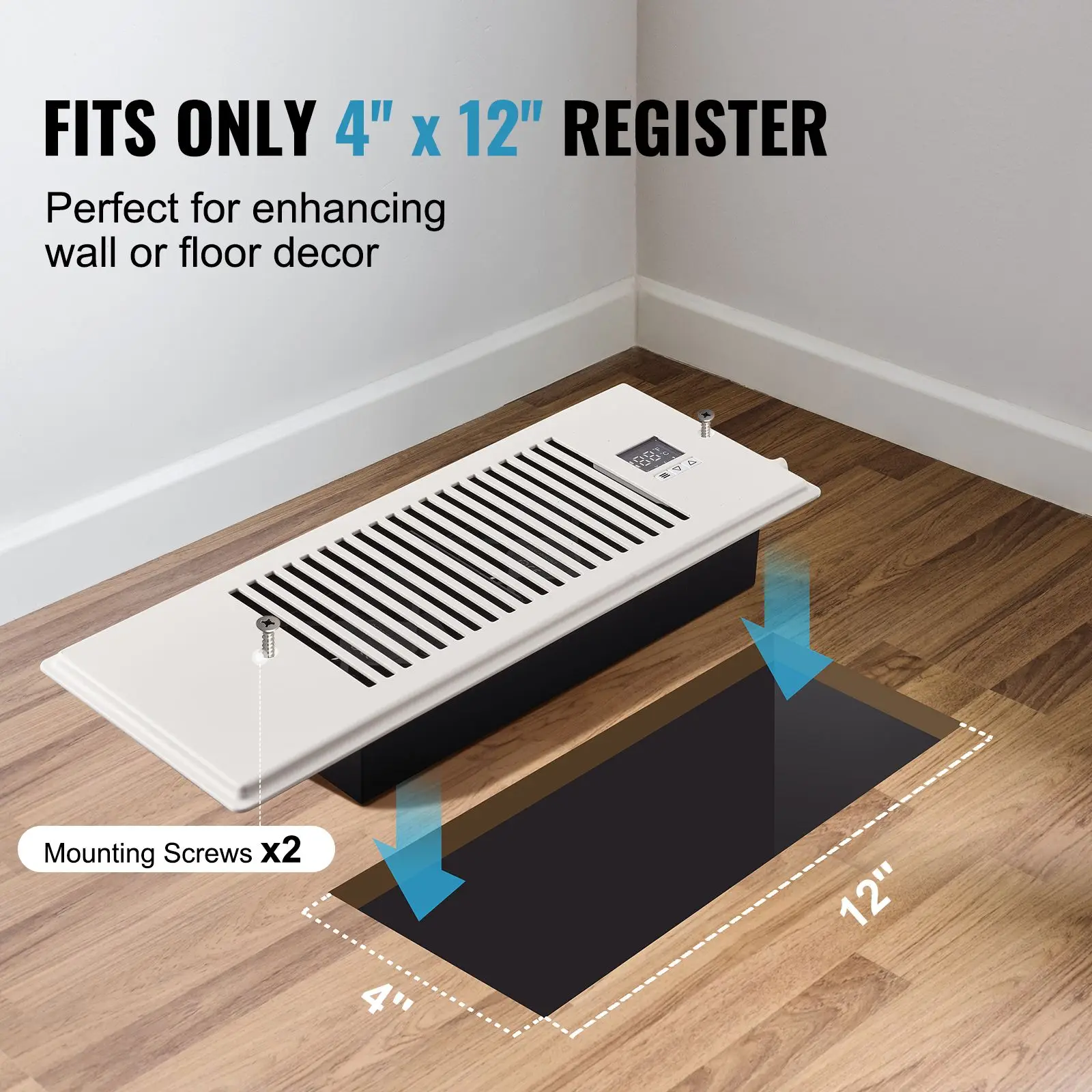 Thermostat Register Booster Fan, Plastic, 4FT, 12FT - detail 12