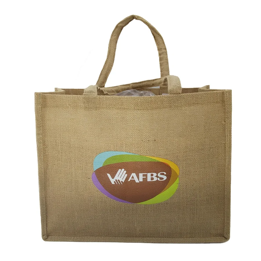 Bolsa De Compras De Yute De Arpillera Con Asa Suave Reutilizable Estampada  De Lujo - Buy Impreso Bolsas De Yute En Grandes Bolsas De Yute En Línea De Yute  Bolsas De Almuerzo