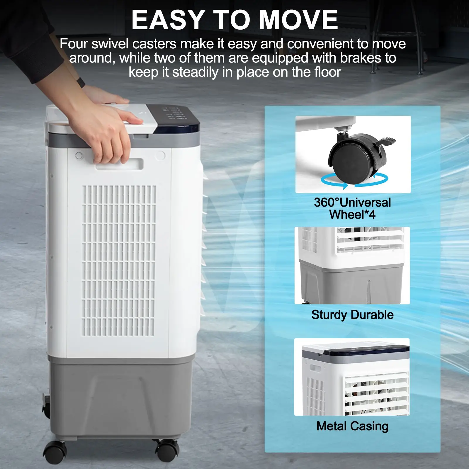 Portable Evaporative Cooler, 3-in-1, 461, CFM, Copper - detail 10