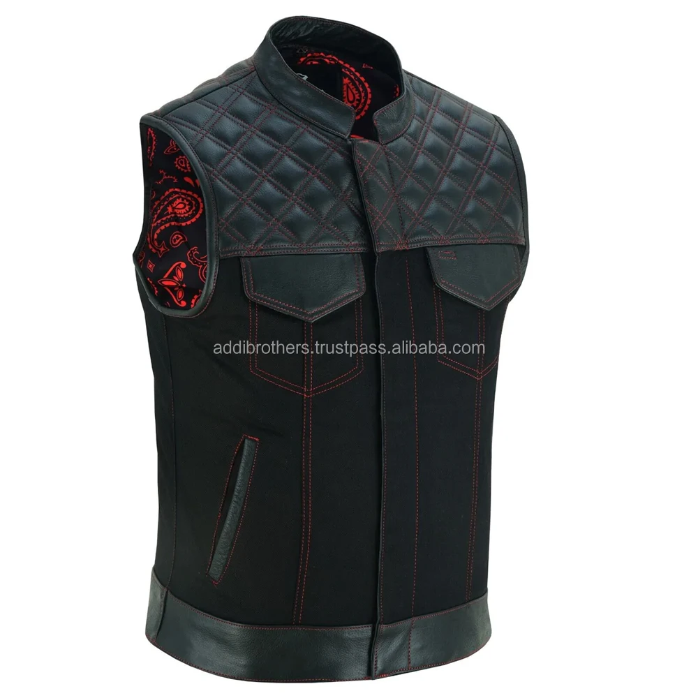 2023 Men Biker Leather Vest Men Fashion Style Leather Vest 100 Genuine