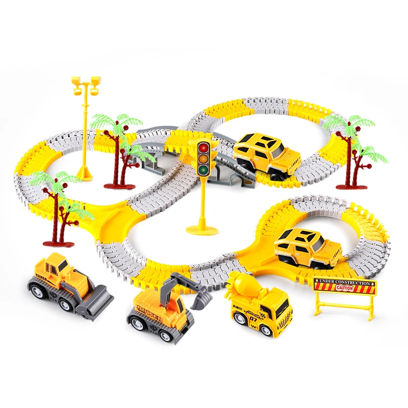 Kids 234PCS B/O electric children rail race slot track construction car toy set
