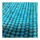 Beads Gemstone Loose Turquoise Round Beads Queen Turquoise Gemstone Blue Round Loose Beads