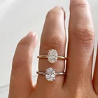 Diamond Engagement Ring 5ct Custom Moissanite Diamond Engagement Ring 14k White Gold Oval Cut Wedding