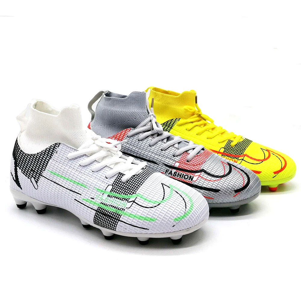 High top Competitive Comfort walking shoes High Quality Lace up trainer Athletic Shoes Soccer Factory Spike Football Shoes