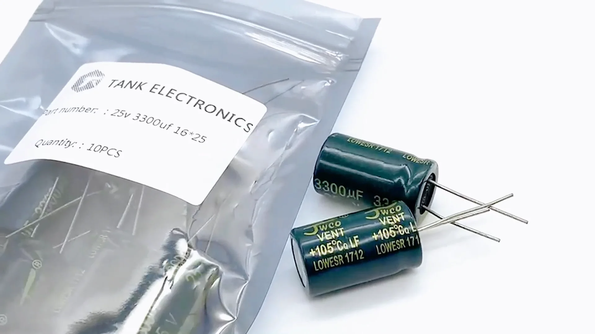 Electrolytic Capacitor V Uf Dip Passive Component Chong Aluminum