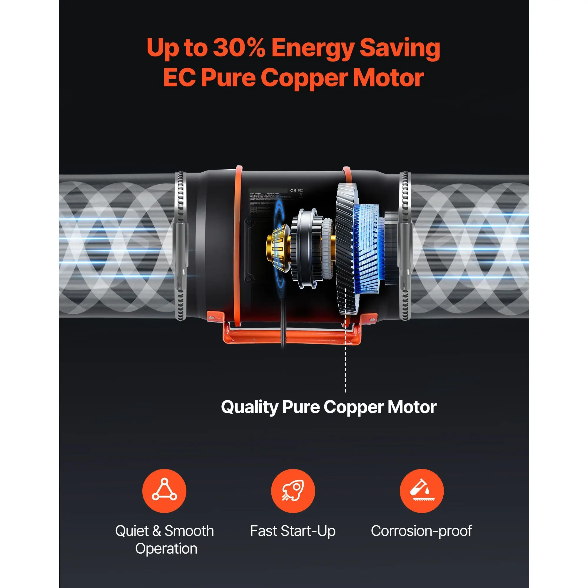 Inline Duct Fan, 807, CFM, PWM, 150mm - detail 10