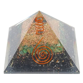 Black Tourmaline With Green Jade Orgonite Pyramid - Buy Orgonite Pyramids for Protection