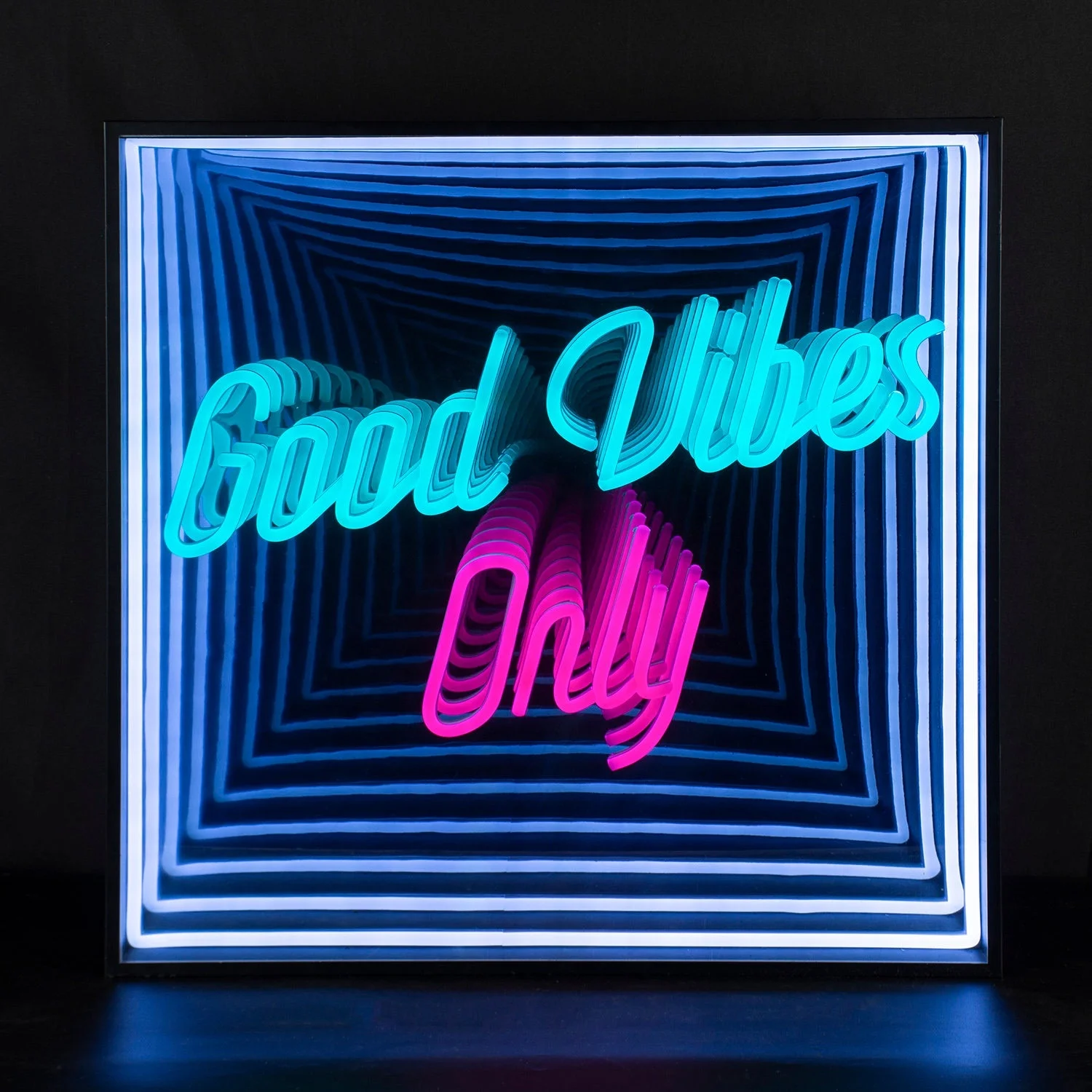 product acrylic 3d letters mirror good vibes only infinity thousand layer mirror 3d led neon creative home aesthetic infinite258-1