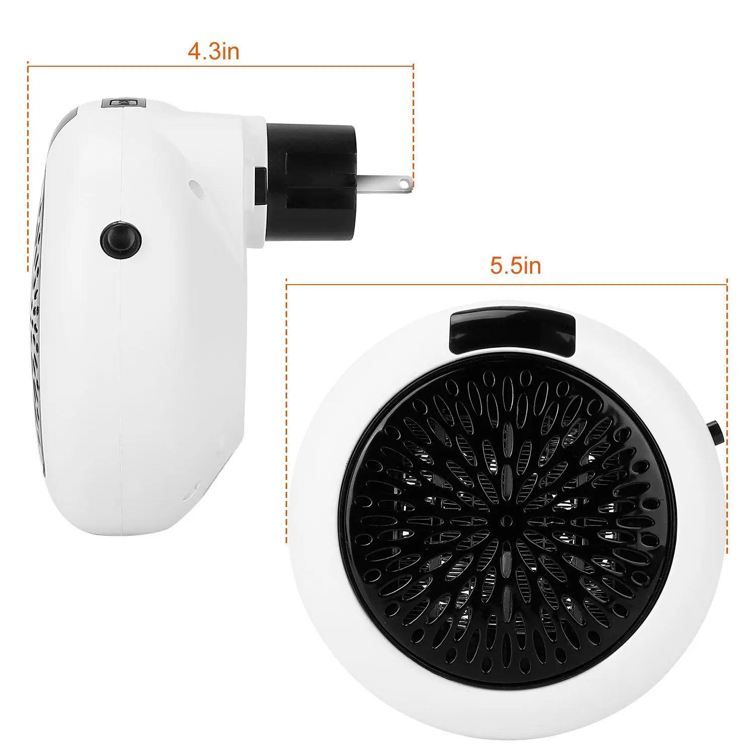 Portable Electric Heater, 900W, Wall - detail 12