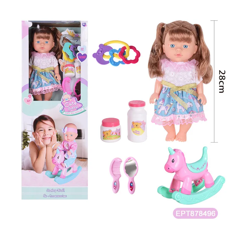 EPT Kids Hot-Selling Newborn Pretend Play 12 Inch Lovely Pee Doll Toys Girl Fashion Lovely Baby Doll Girl For Kids