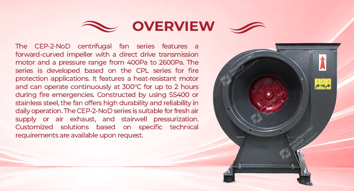 Centrifugal Fan, CEP-2-3.8D, 400Pa, 2600Pa, 220-380V - detail 2