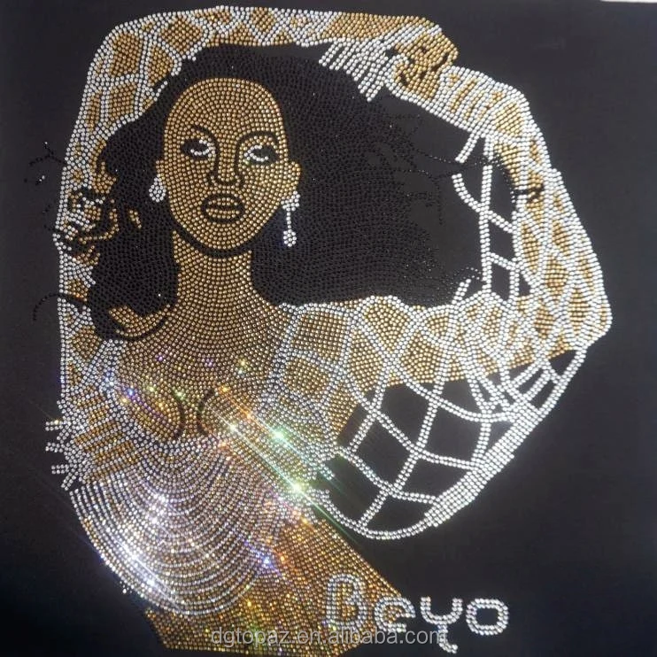 dongguan topaz factory Tiger Rhinestone Transfer animal wildlife Bling Hot Fix Iron on Patch crystal Motif