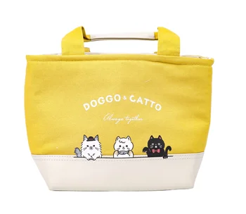 Newest Fashion Insulated Bag Promotional Custom Three Dimensional Trapezoid High Quality Lunch Bag Food Bag Spectra Yellow