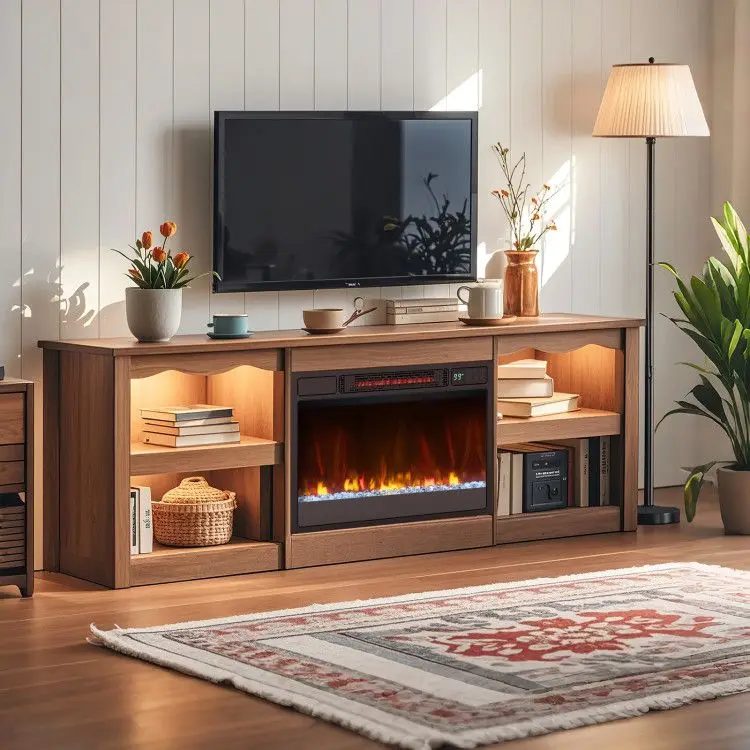 Electric Fireplace, 1500W, Metal - detail 6