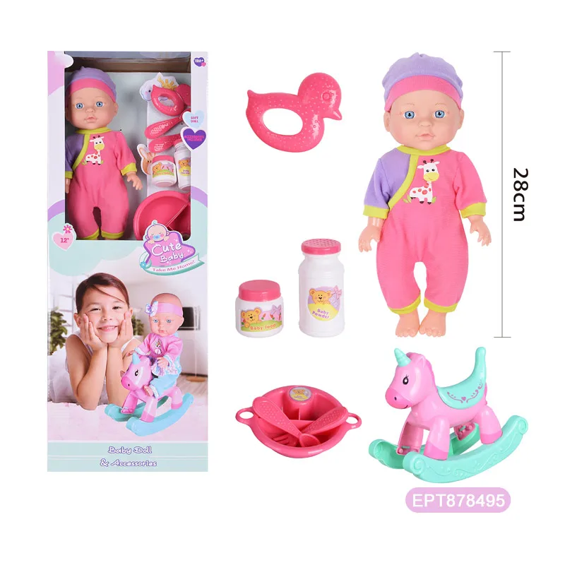 EPT Kids Hot-Selling Newborn Pretend Play 12 Inch Lovely Pee Doll Toys Girl Fashion Lovely Baby Doll Girl For Kids