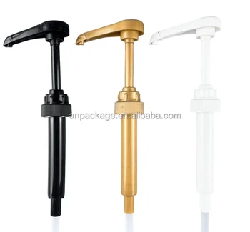 Food Grade Plastic Material Environmental Plastic Syrup Dispenser Pump 28mm With Output 5ml  8ml 10ml For Sauce Coffee Ketchup