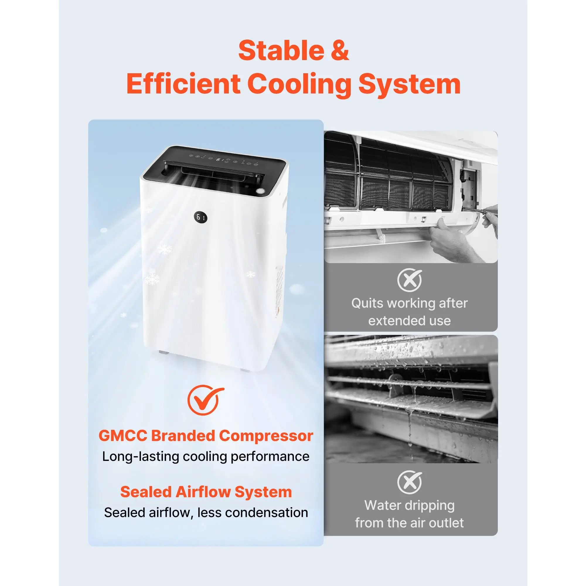 Portable Air Conditioner, 14000, BTU, LED - detail 10